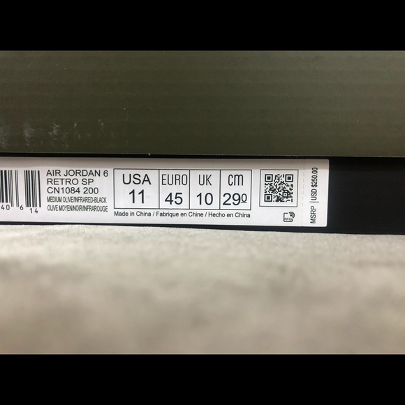 Travis Scott x Air Jordan 6 Retro SP Olive - Picture 6 of 6